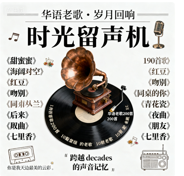 华语老歌大全（200首）-知本资料汇集库